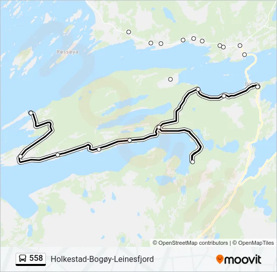 558 Bus Line Map
