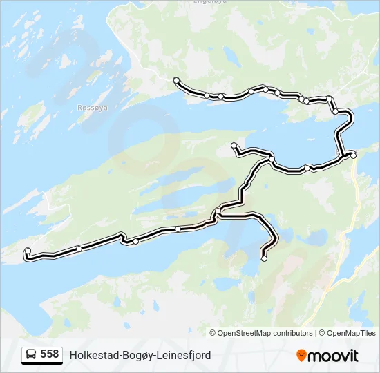 558 Bus Line Map