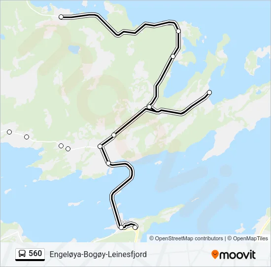560 Bus Line Map