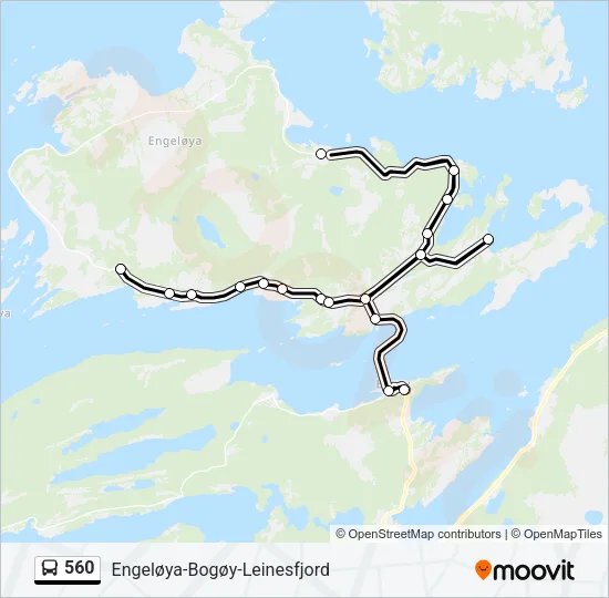560 Bus Line Map