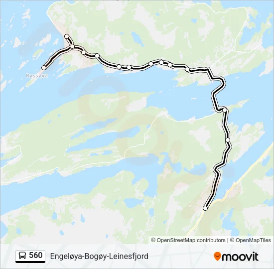 560 Bus Line Map