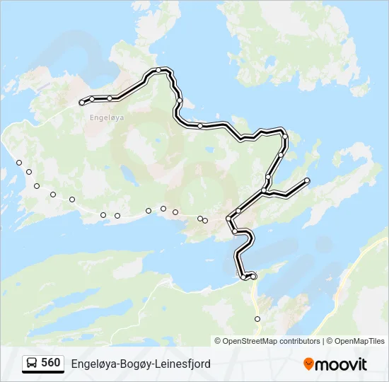 560 Bus Line Map