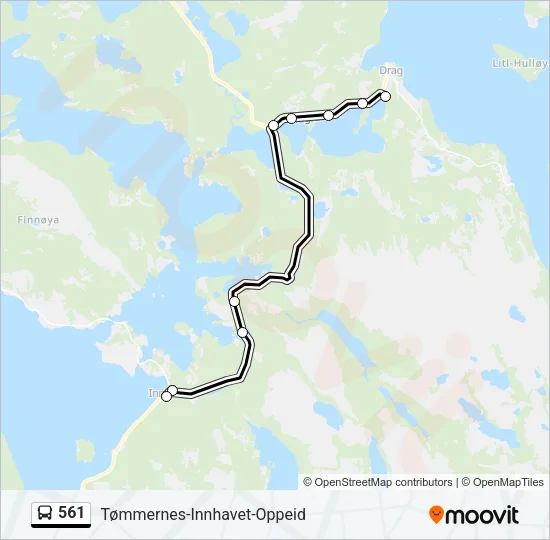 561 Bus Line Map