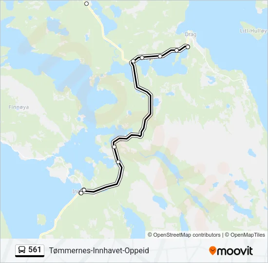 561 Bus Line Map