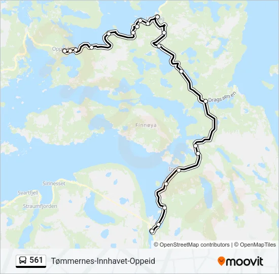 561 Bus Line Map