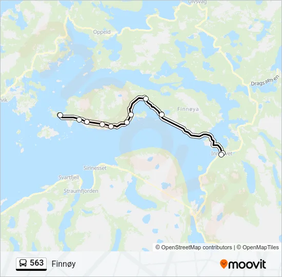 563 Bus Line Map