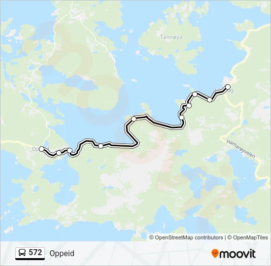 572 Bus Line Map