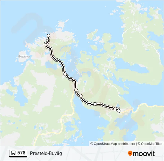 578 Bus Line Map