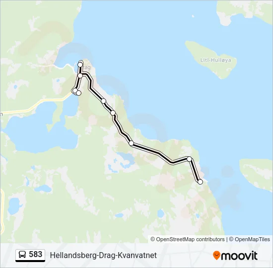 583 Bus Line Map