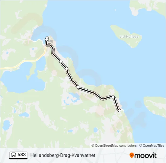 583 Bus Line Map