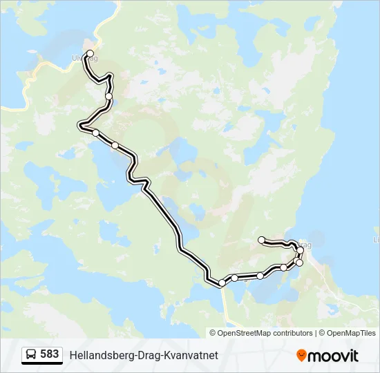 583 Bus Line Map