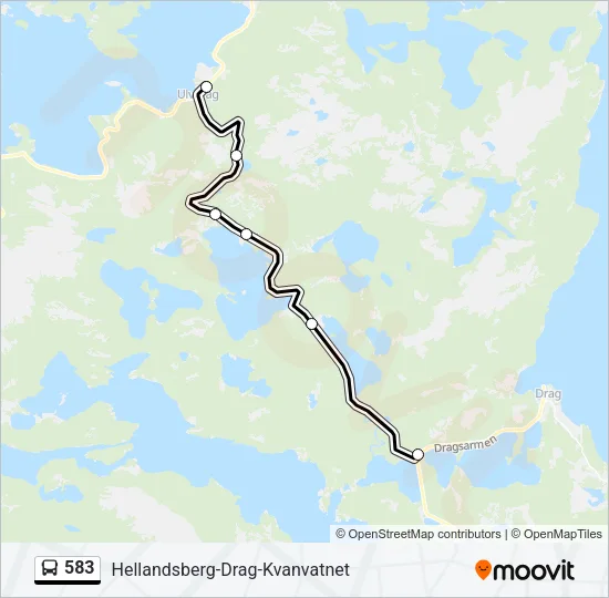 583 Bus Line Map