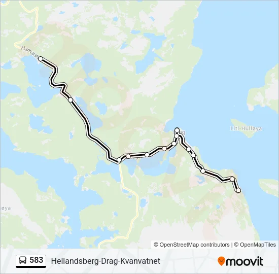 583 Bus Line Map