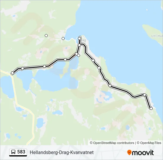 583 Bus Line Map