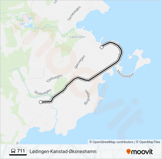 711 Bus Line Map