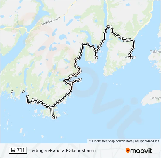 711 Bus Line Map