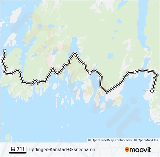 711 Bus Line Map