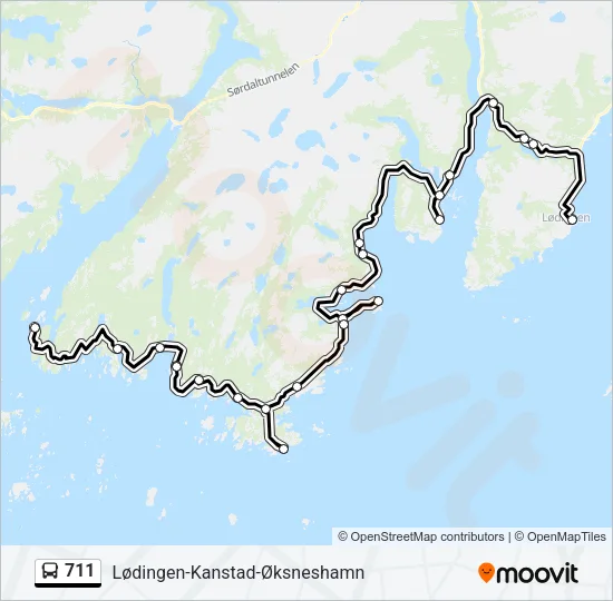 711 Bus Line Map