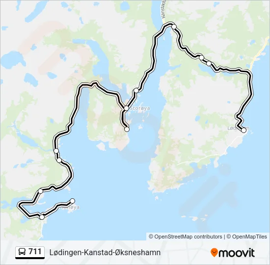 711 Bus Line Map