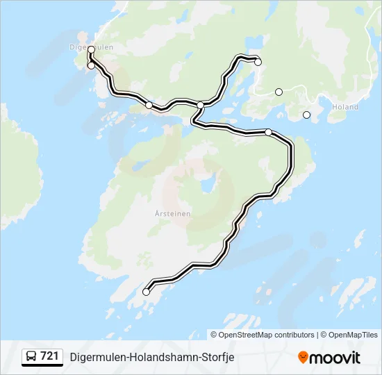721 Bus Line Map