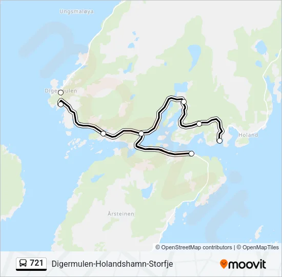 721 Bus Line Map