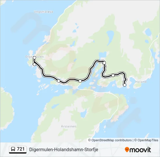 721 Bus Line Map
