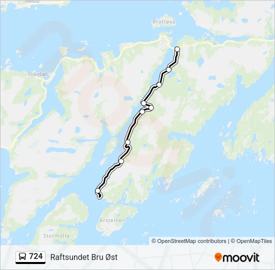 724 Bus Line Map