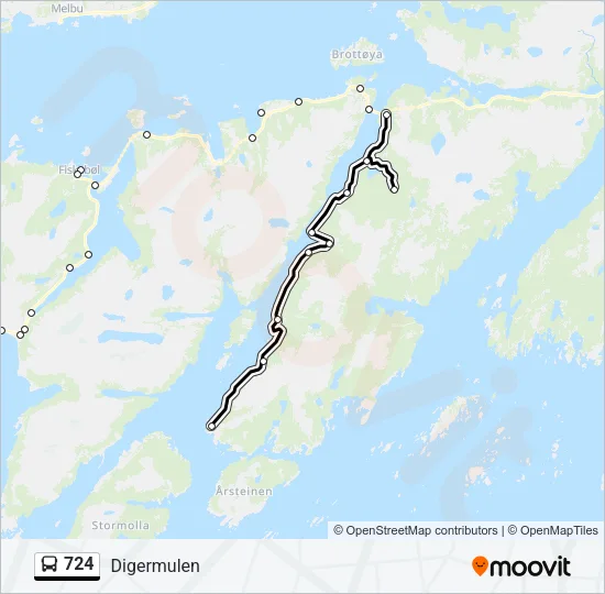 724 Bus Line Map