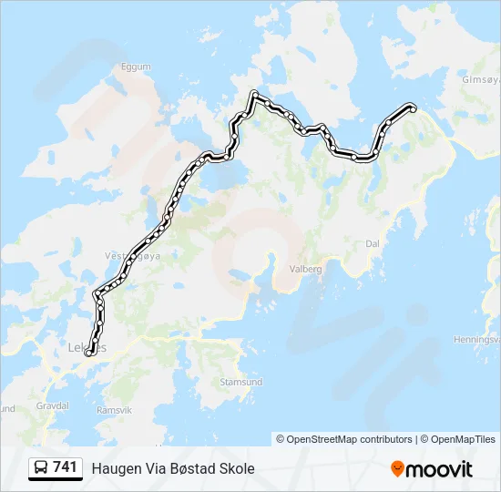 741 Bus Line Map