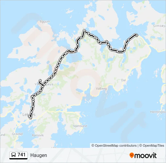 741 Bus Line Map