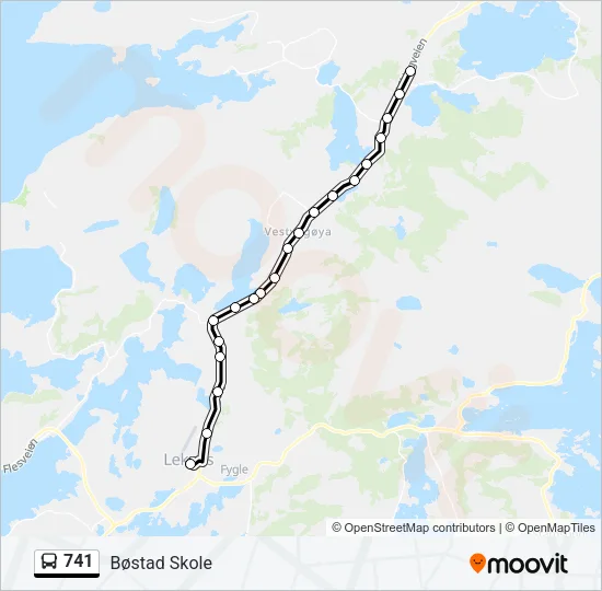 741 Bus Line Map