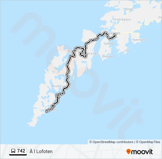 742 Bus Line Map
