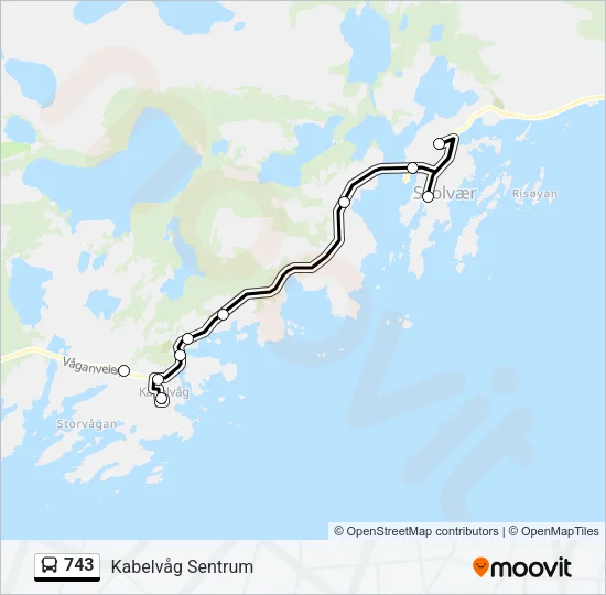 743 Bus Line Map