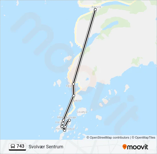 743 Bus Line Map
