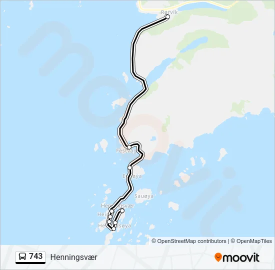 743 Bus Line Map