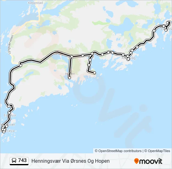 743 Bus Line Map