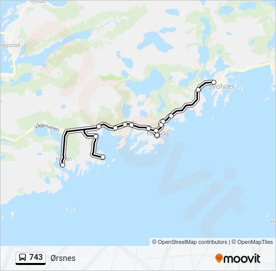 743 Bus Line Map