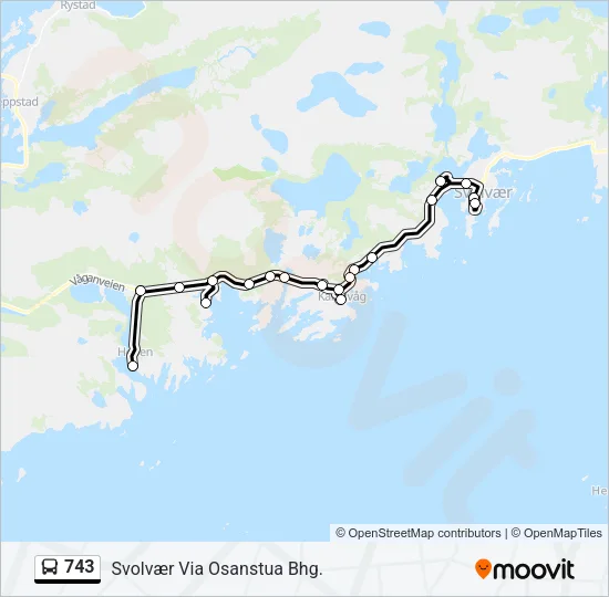743 Bus Line Map