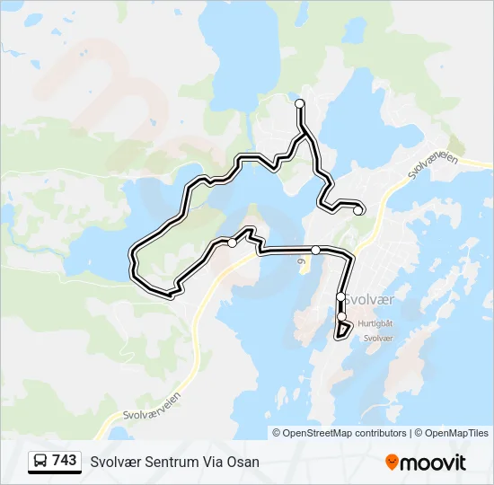 743 Bus Line Map