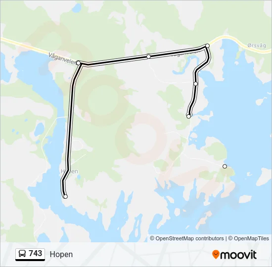 743 Bus Line Map