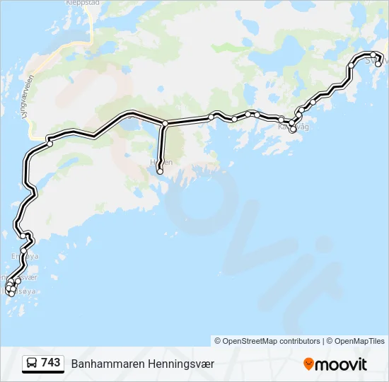 743 Bus Line Map
