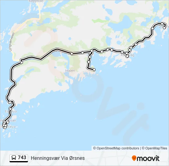 743 Bus Line Map