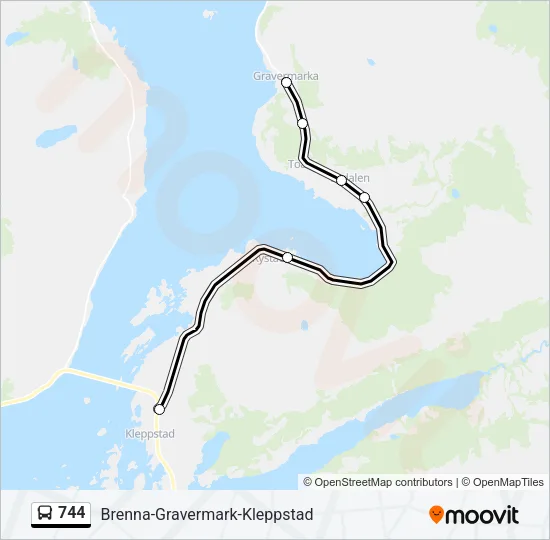 744 Bus Line Map