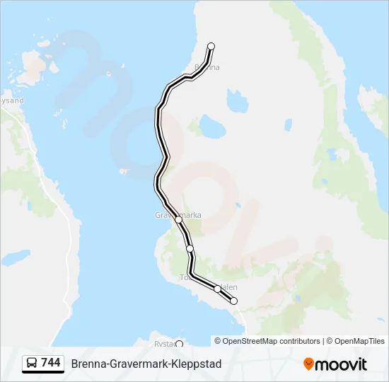 744 Bus Line Map