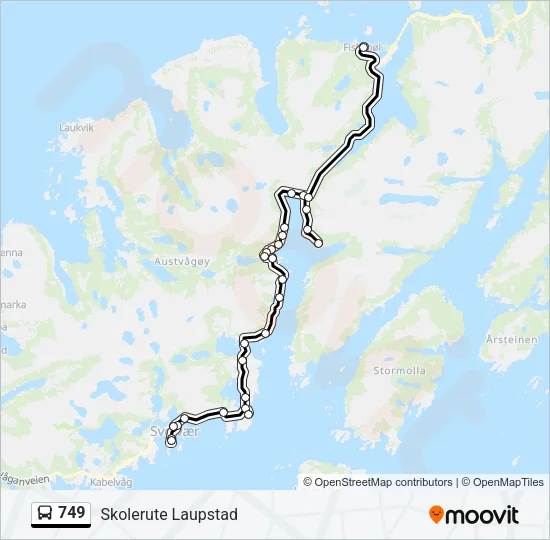 749 Bus Line Map