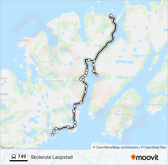 749 Bus Line Map