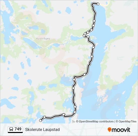 749 Bus Line Map