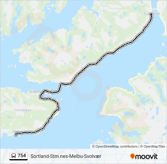 754 Bus Line Map
