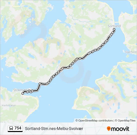 754 Bus Line Map