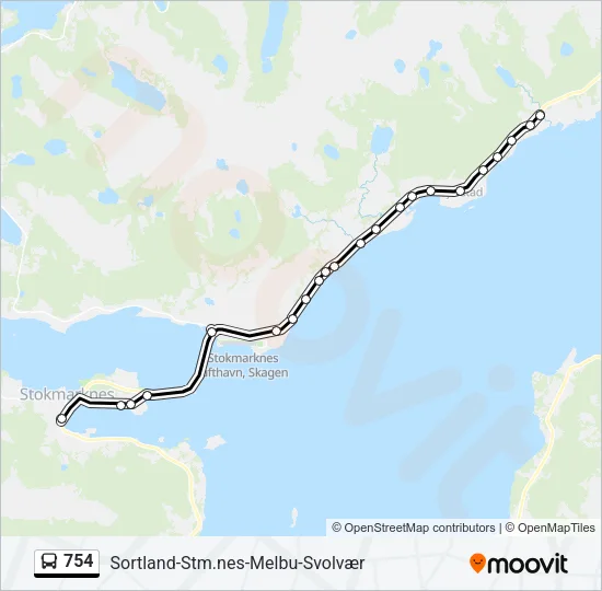 754 Bus Line Map